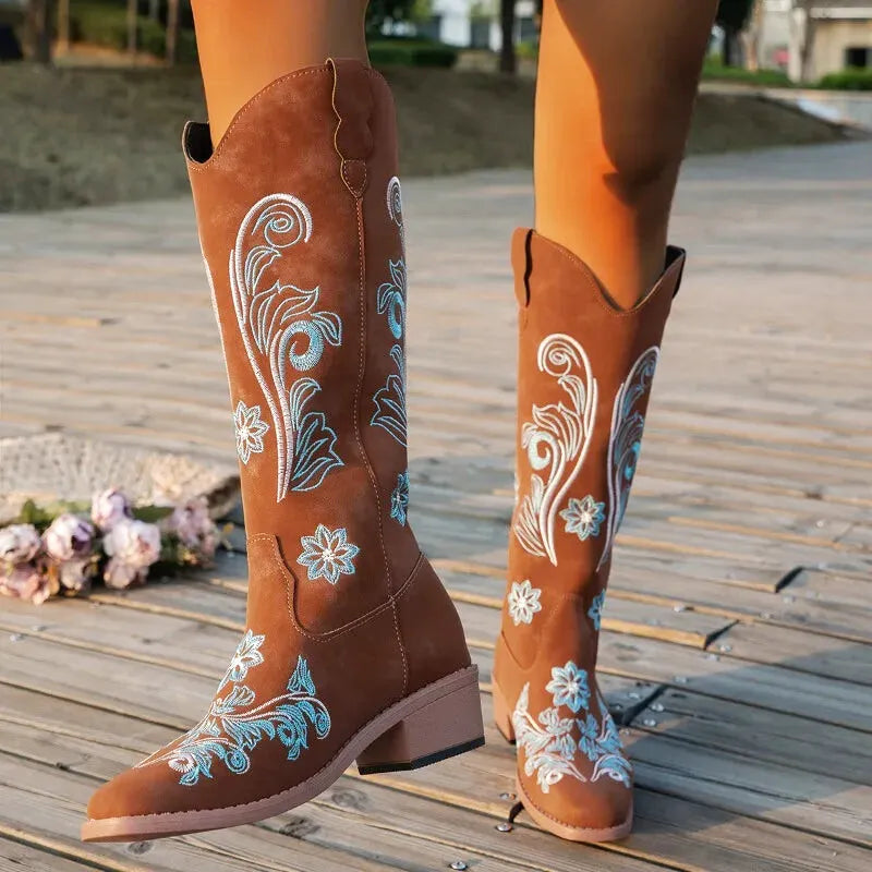 KATE Cowgirl Boots - Resistant PU leather | Elegance & Stability - Yehaw