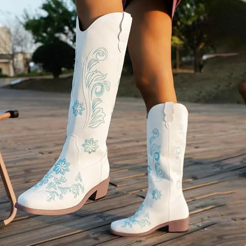 KATE Cowgirl Boots - Resistant PU leather | Elegance & Stability - Yehaw