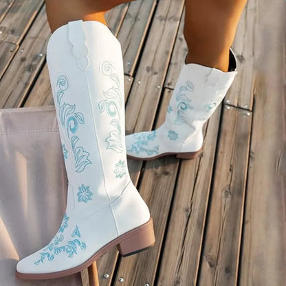 KATE Cowgirl Boots - Resistant PU leather | Elegance & Stability - Yehaw