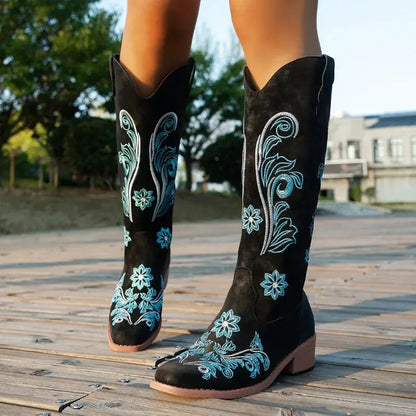 KATE Cowgirl Boots - Resistant PU leather | Elegance & Stability - Yehaw