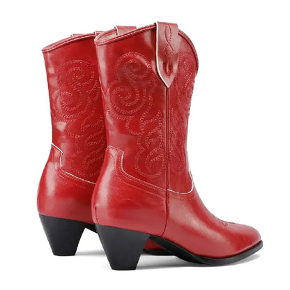 LENA Cowgirl Boots - Yehaw | Red - Yehaw
