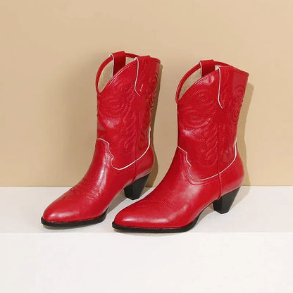 LENA Cowgirl Boots - Yehaw | Red - Yehaw