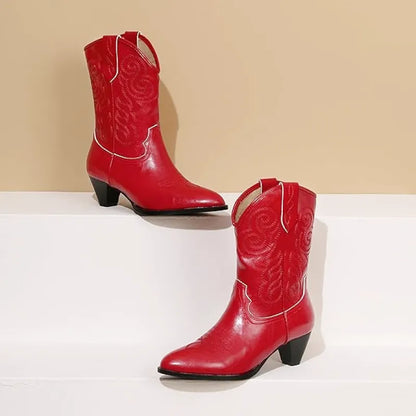 LENA Cowgirl Boots - Yehaw | Red - Yehaw
