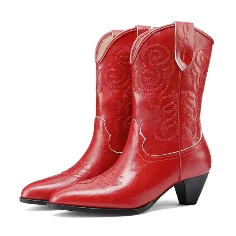 LENA Cowgirl Boots - Yehaw | Red - Yehaw