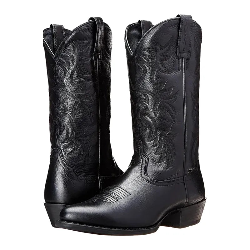 Levi Mens Cowboy Boots - Tough PU Leather | Timeless Style - Yehaw