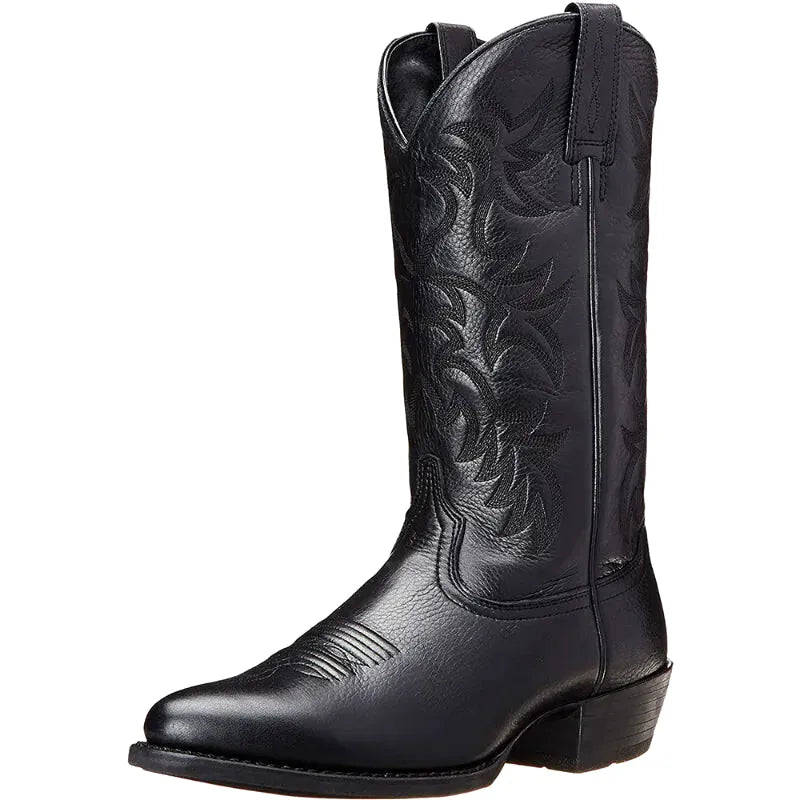 Levi Mens Cowboy Boots - Tough PU Leather | Timeless Style - Yehaw