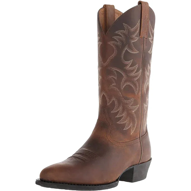 Levi Mens Cowboy Boots - Tough PU Leather | Timeless Style - Yehaw