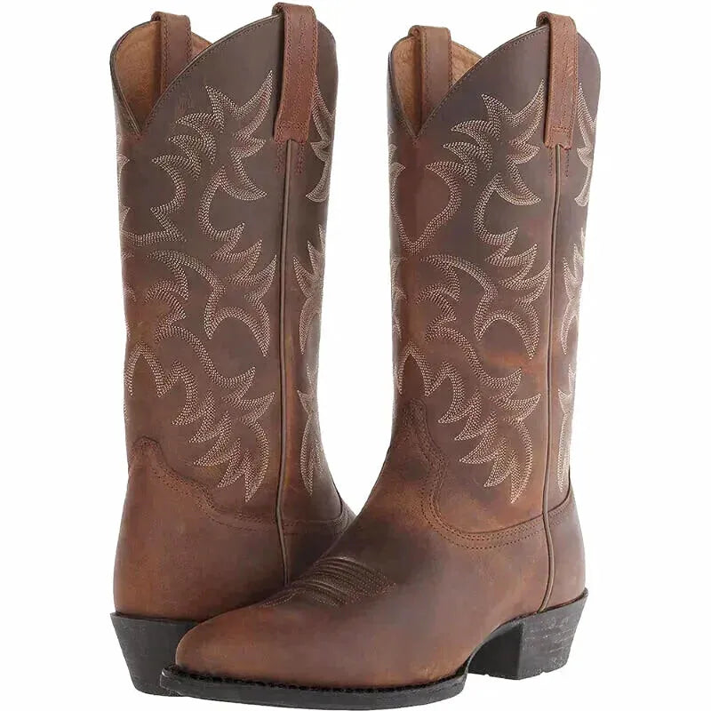LEVI Mens Cowboy Boots - Yehaw | Brown - Yehaw