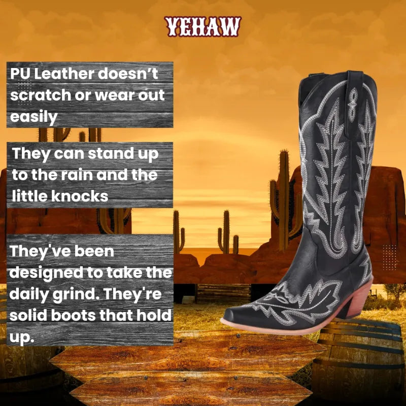 Loretta Cowgirl Boots - Yehaw