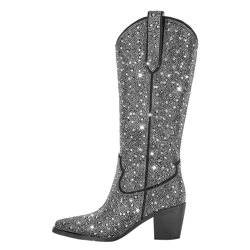 LOVE Cowgirl Boots - Shiny PU leather | Elegance & Stability - Yehaw