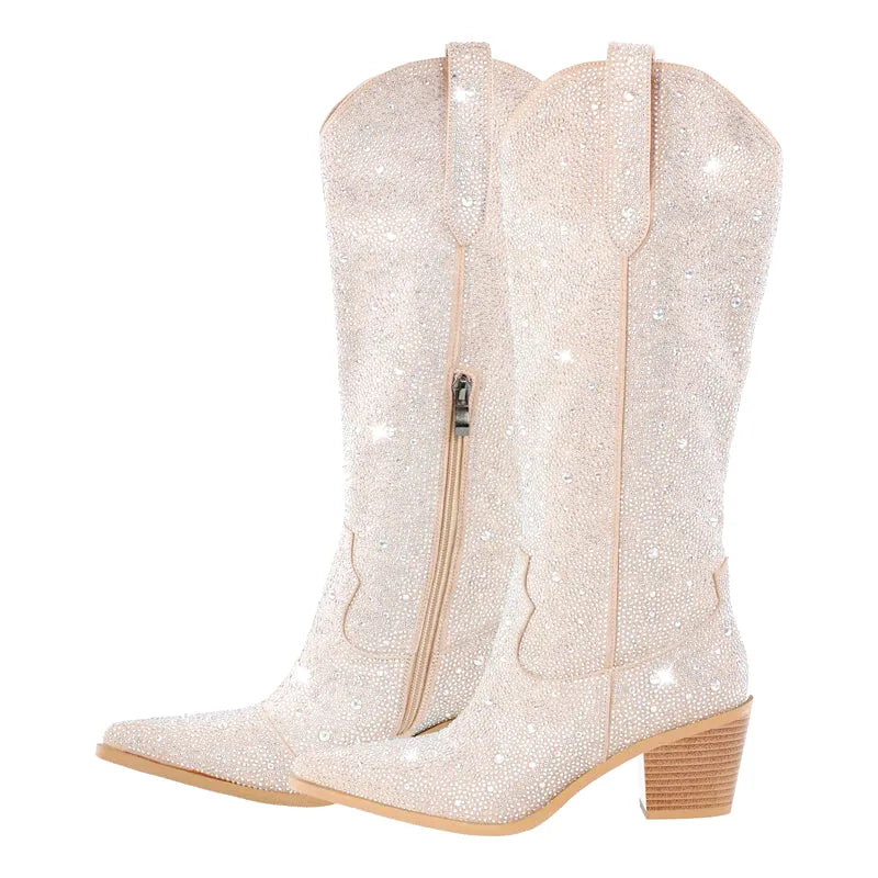 LOVE Cowgirl Boots - Shiny PU leather | Elegance & Stability - Yehaw