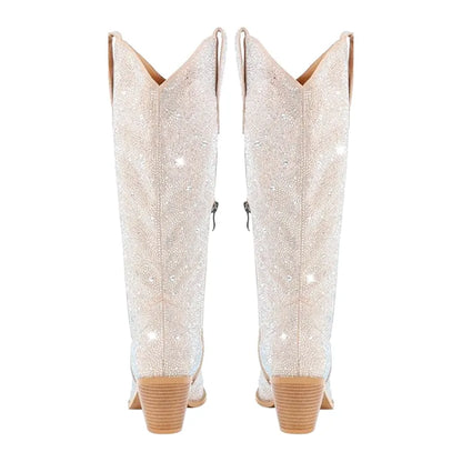 LOVE Cowgirl Boots - Shiny PU leather | Elegance & Stability - Yehaw