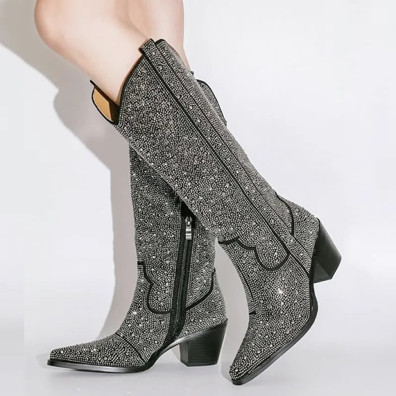 LOVE Cowgirl Boots - Shiny PU leather | Elegance & Stability - Yehaw