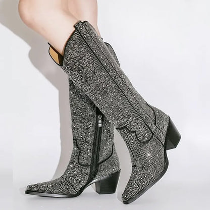 LOVE Cowgirl Boots - Shiny PU leather | Elegance & Stability - Yehaw