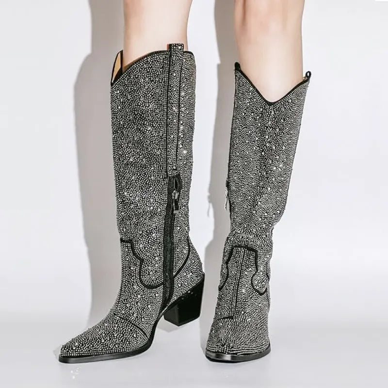 LOVE Cowgirl Boots - Shiny PU leather | Elegance & Stability - Yehaw