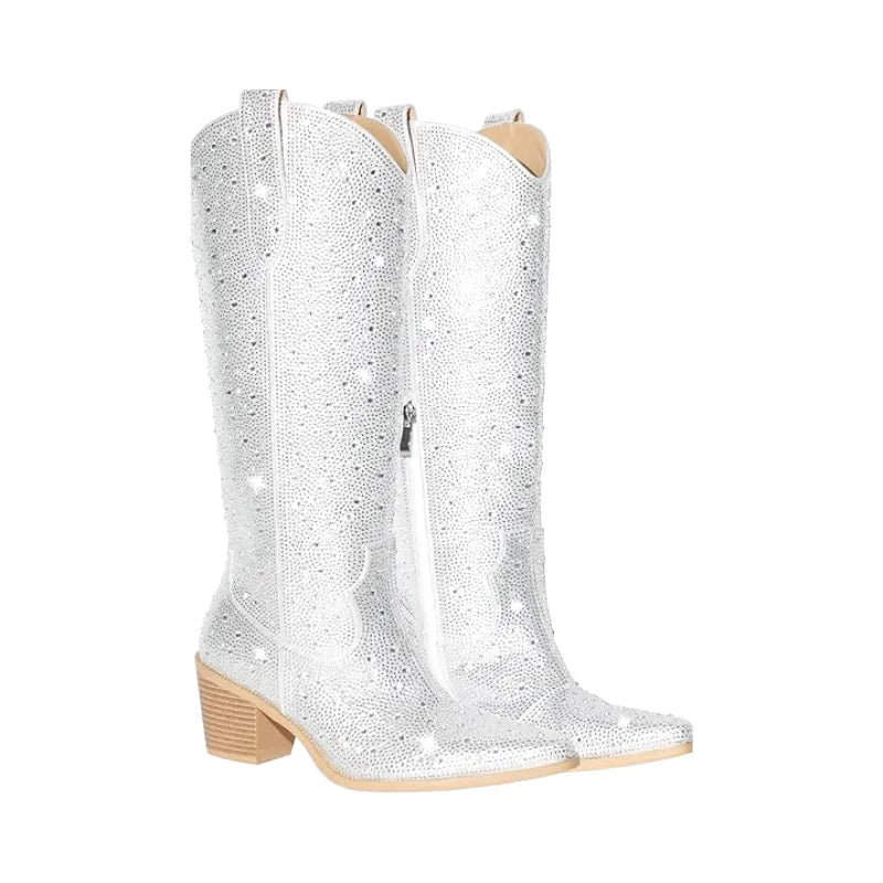 LOVE Cowgirl Boots - Shiny PU leather | Elegance & Stability - Yehaw