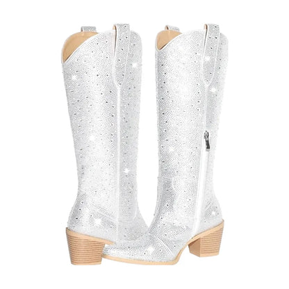 LOVE Cowgirl Boots - Shiny PU leather | Elegance & Stability - Yehaw