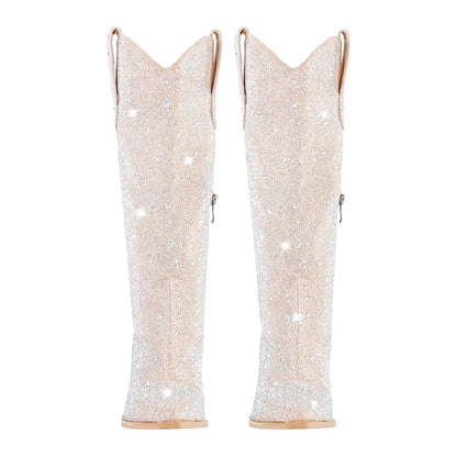 LOVE Cowgirl Boots - Shiny PU leather | Elegance & Stability - Yehaw