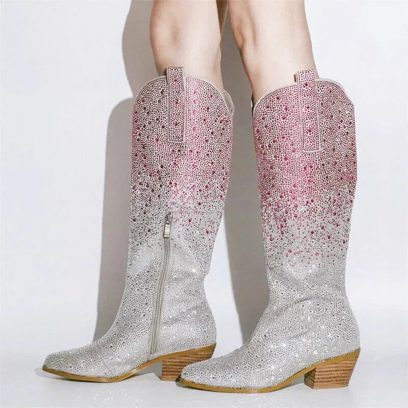 LOVE Cowgirl Boots - Yehaw | Pink & Silver - Yehaw