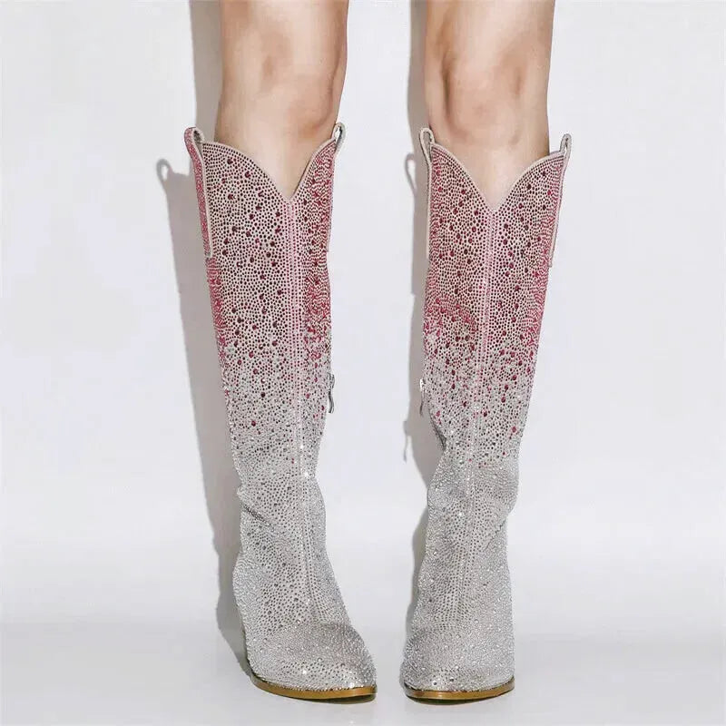 LOVE Cowgirl Boots - Yehaw | Pink & Silver - Yehaw