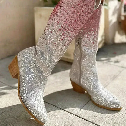 LOVE Cowgirl Boots - Yehaw | Pink & Silver - Yehaw