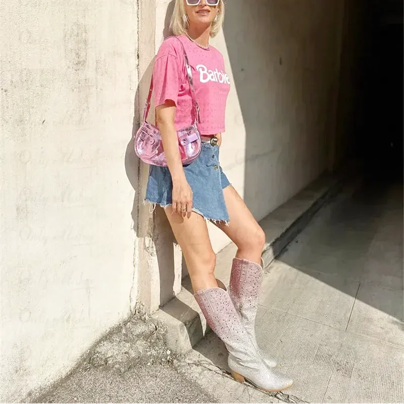 LOVE Cowgirl Boots - Yehaw | Pink & Silver - Yehaw