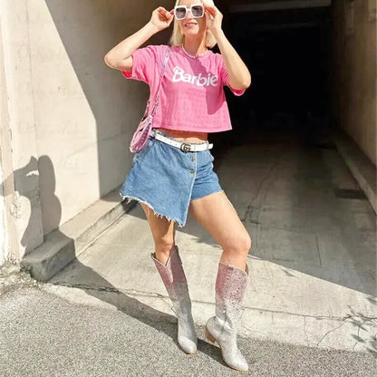 LOVE Cowgirl Boots - Yehaw | Pink & Silver - Yehaw