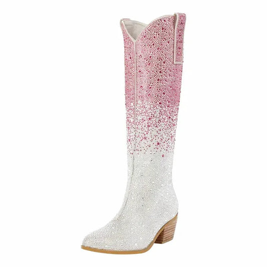 LOVE Cowgirl Boots - Yehaw | Pink & Silver - Yehaw