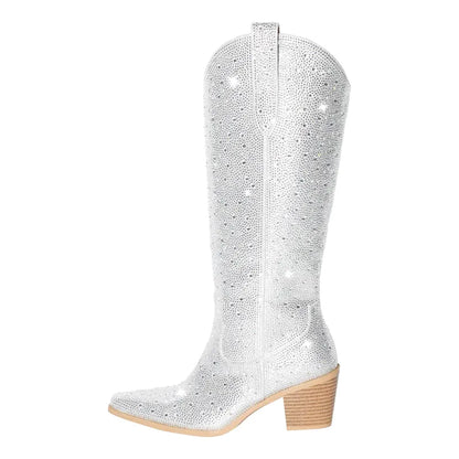 LOVE Cowgirl Boots - Shiny PU leather | Elegance & Stability - Yehaw