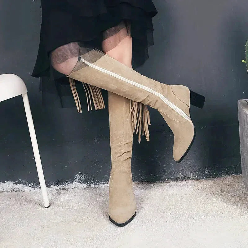 LULA Cowgirl Boots - Yehaw | Beige - Yehaw