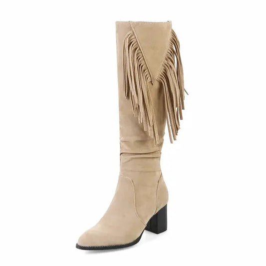 LULA Cowgirl Boots - Yehaw | Beige - Yehaw 