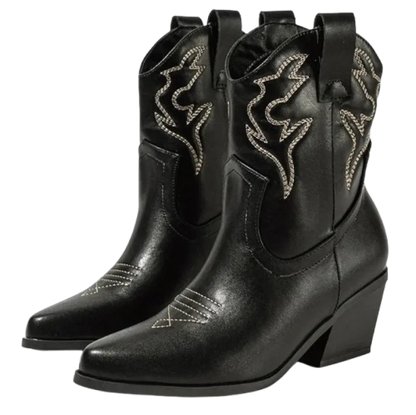 LYNN Cowgirl Boots - Resistant PU leather | Elegance & Stability - Yehaw