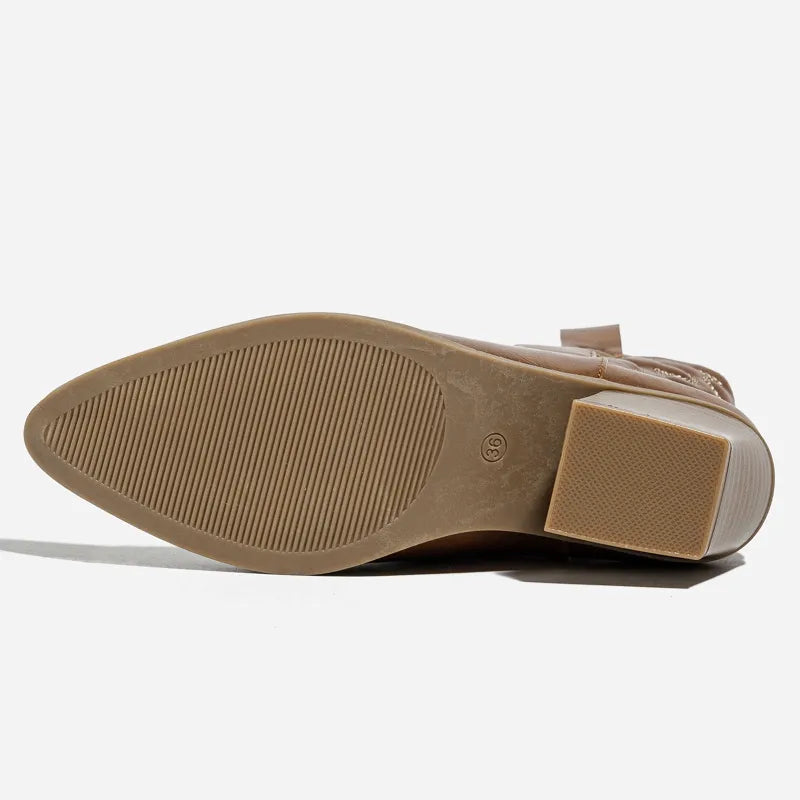 LYNN Cowgirl Boots - Resistant PU leather | Elegance & Stability - Yehaw