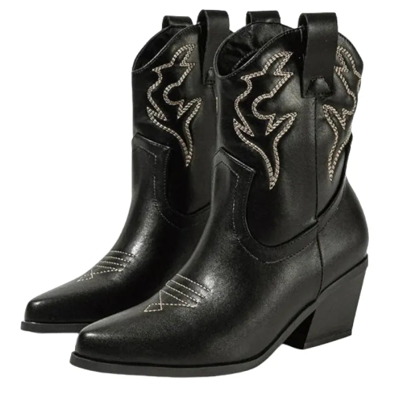 LYNN Cowgirl Boots - Resistant PU leather | Elegance & Stability - Yehaw