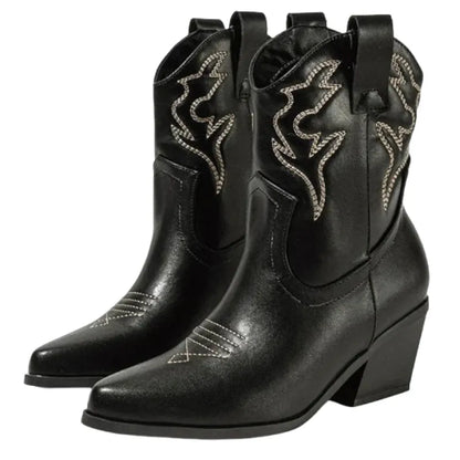 LYNN Cowgirl Boots - Resistant PU leather | Elegance & Stability - Yehaw