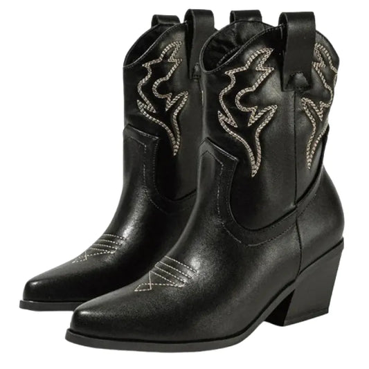 LYNN Cowgirl Boots - Resistant PU leather | Elegance & Stability - Yehaw