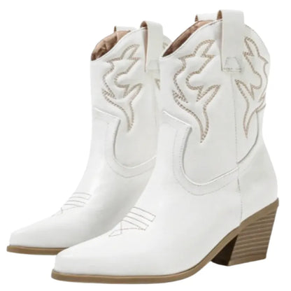 LYNN Cowgirl Boots - Resistant PU leather | Elegance & Stability - Yehaw