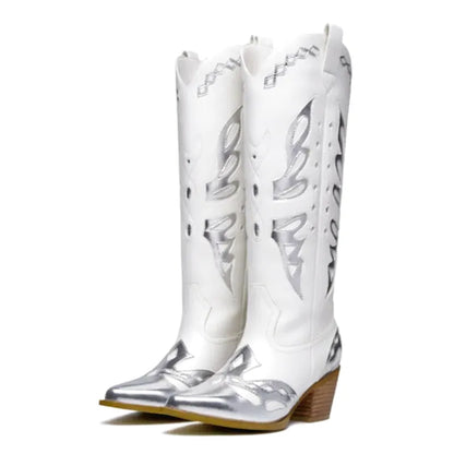MABEL Cowgirl Boots - Yehaw | Silver - Yehaw 