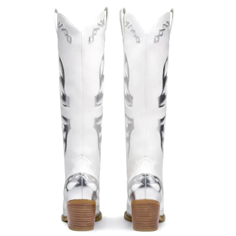 MABEL Cowgirl Boots - Yehaw | Silver - Yehaw 