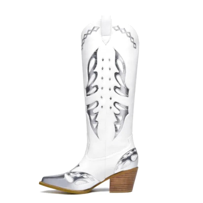 MABEL Cowgirl Boots - Yehaw | Silver - Yehaw 