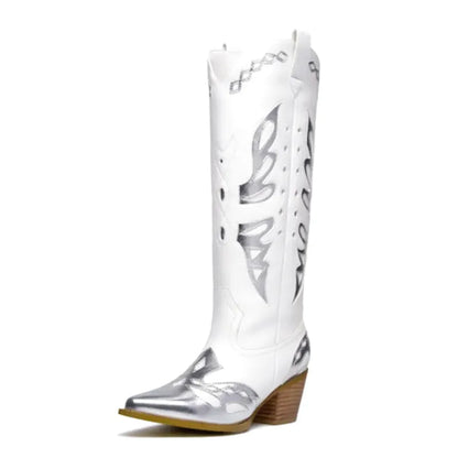 MABEL Cowgirl Boots - Yehaw | Silver - Yehaw 