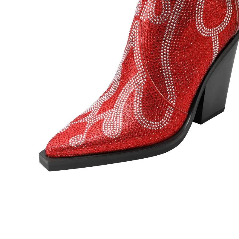 MARLOWE Cowgirl Boots - Yehaw | Red - Yehaw