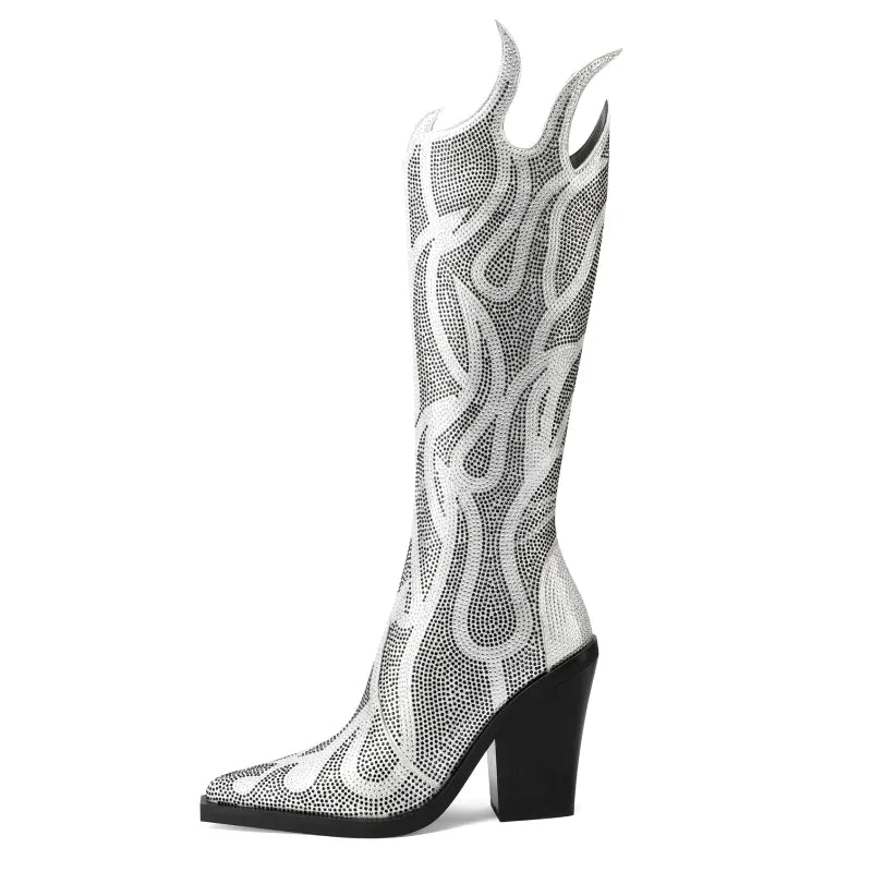MARLOWE Cowgirl Boots - Yehaw | Silver - Yehaw