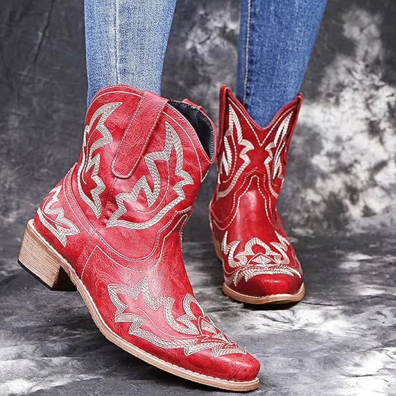 MARY Cowgirl Boots - Resistant PU leather | Elegance & Stability - Yehaw