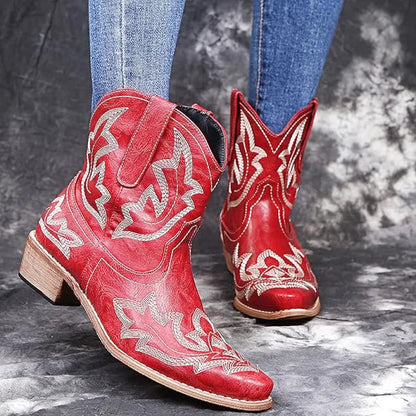 MARY Cowgirl Boots - Resistant PU leather | Elegance & Stability - Yehaw