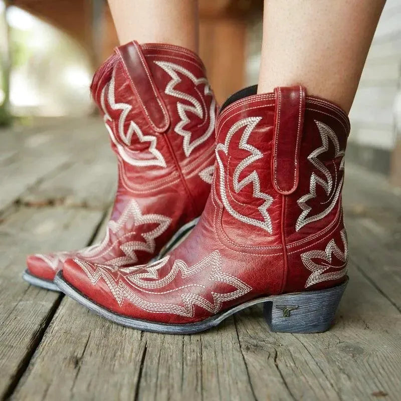 MARY Cowgirl Boots - Resistant PU leather | Elegance & Stability - Yehaw
