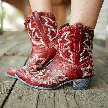MARY Cowgirl Boots - Resistant PU leather | Elegance & Stability - Yehaw