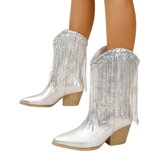 MATILDA Cowgirl Boots Fringe - Clog Heel | Top of the range comfort - Yehaw