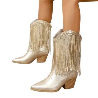 MATILDA Cowgirl Boots Fringe - Clog Heel | Top of the range comfort - Yehaw