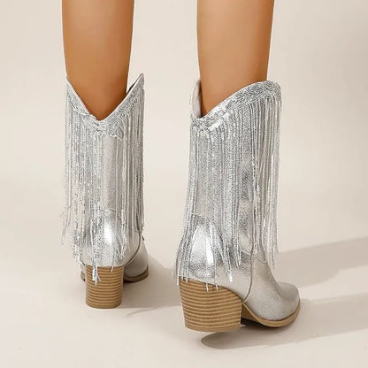 MATILDA Cowgirl Boots Fringe - Clog Heel | Top of the range comfort - Yehaw